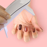Instant Gel Manicure- Silky Chocolate, Semi-Cured Gel Nail Wrap
