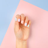 Instant Gel Manicure- Pastel Canvas, Semi-Cured Gel Nail Wrap