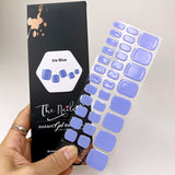 Instant Gel Pedicure- Iris Blue, Semi-Cured Gel Toe Nail Wrap