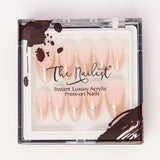 Instant Luxury Acrylic Press-On Nails- Gold Rush- Almond