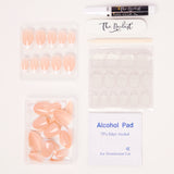 Instant Luxury Acrylic Press-On Nails- Timeless French, Short Almond
