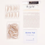 Instant Luxury Acrylic Press-On Nails- Luminous Chrome, Almond