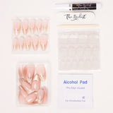 Instant Luxury Acrylic Press-On Nails- Gold Rush- Almond