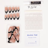 Instant Luxury Acrylic Press-On Nails- Jet Setter- Almond