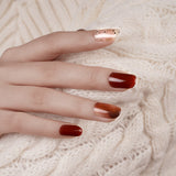 Instant Gel Manicure- Coffee Syrup, Semi-Cured Gel Nail Wrap