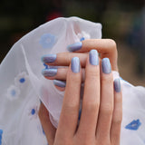 Instant Gel Manicure- Skyline Cateye, Semi-Cured Gel Nail Wrap