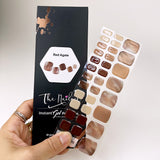 Instant Gel Pedicure- Red Agate, Semi-Cured Gel Toe Nail Wrap