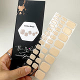 Instant Gel Pedicure- Golden Beige, Semi-Cured Gel Toe Nail Wrap