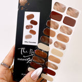 Instant Gel Manicure- Silky Chocolate, Semi-Cured Gel Nail Wrap
