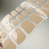 Instant Gel Pedicure- Golden Beige, Semi-Cured Gel Toe Nail Wrap