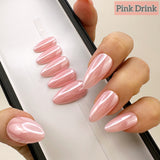 Handmade- Spring Forward Color Chrome Glazed Press On Nail Set- Pick One Color!