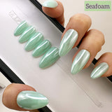 Handmade- Spring Forward Color Chrome Glazed Press On Nail Set- Pick One Color!
