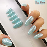 Handmade- Spring Forward Color Chrome Glazed Press On Nail Set- Pick One Color!