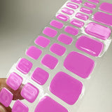 Instant Gel Pedicure- Pink Flamingo, Semi-Cured Gel Toe Nail Wrap