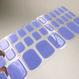 Instant Gel Pedicure- Iris Blue, Semi-Cured Gel Toe Nail Wrap
