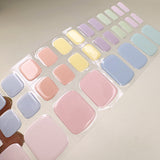 Instant Gel Pedicure- Pastel Rainbow, Semi-Cured Gel Toe Nail Wrap