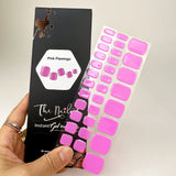 Instant Gel Pedicure- Pink Flamingo, Semi-Cured Gel Toe Nail Wrap