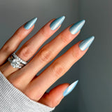 Instant Glam- Holo Mellow, Pink Fizz, Blue Lagoon, Almond Iridescent Holo Press On Nail Set