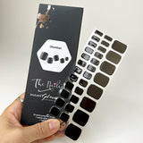 Instant Gel Pedicure- Obsidian, Semi-Cured Gel Toe Nail Wrap