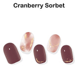 Instant Gel Manicure- Cranberry Sorbet, Semi-Cured Gel Nail Wrap