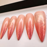 Handmade- LOVE EDIT- First Kiss Brushstroke Press On Nail Set