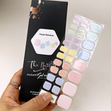 Instant Gel Pedicure- Pastel Rainbow, Semi-Cured Gel Toe Nail Wrap
