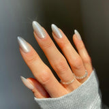 Instant Luxury Acrylic Press-On Nails- Luminous Chrome, Almond