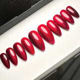 Handmade- Bloodstone Cateye Halloween Press On Nail Set