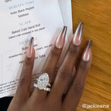 Handmade- Cafe Coco Glazed Ombre Press On Nail Set