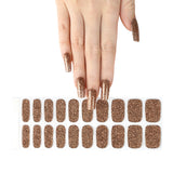 Instant Gel Manicure- Gold Firework, Semi-Cured Gel Nail Wrap
