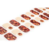 Instant Gel Manicure- Golden Tortoise, Semi-Cured Gel Nail Wrap