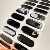 Instant Gel Manicure- Holo Raven, Semi-Cured Gel Nail Wrap