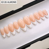 Handmade- Classic Timeless White French Tip- Pick Your Base Color!