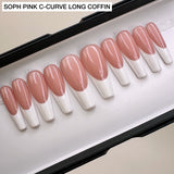 Handmade- Classic Timeless White French Tip- Pick Your Base Color!