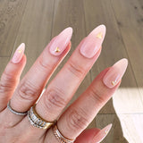 Handmade- Gold Kisses and Hugs, Mini Heart Detail Valentines Day Press On Nail Set