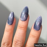 Handmade- Brilliant Jewel Tinted Cat-Eye Press On Nails