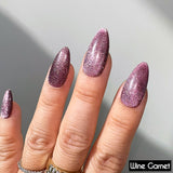 Handmade- Brilliant Jewel Tinted Cat-Eye Press On Nails