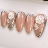 Handmade- Lace Sakura Press On Nail Set