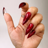 Handmade- Bloodstone Cateye Halloween Press On Nail Set