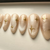 Handmade- Magical Aurora Collection- Radiant Spark Press On Nail Set