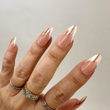 Handmade- Rose Cream Brulee Press On Nails