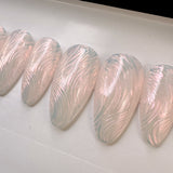 Handmade- Cypresses, Brushstroke Unicorn Chrome Press On Nails