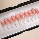 Handmade- Lace & Grace Bubble Detail French Press On Nail Set