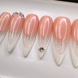 Handmade- Lace & Grace Bubble Detail French Press On Nail Set