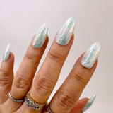 Handmade- Coastal Greenery, Brushstroke Press On Nails