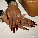 Handmade- Solid Red Press On Nail Set- Pick one color and finish