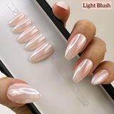 Handmade- Spring Forward Color Chrome Glazed Press On Nail Set- Pick One Color!
