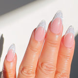 Handmade- Diamond Sugar Dust Detail French Press On Nail Set