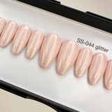 Handmade- Soft Shell Pastel Glitter Finished Press On Nail- Pick One Color!