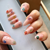 Handmade- Spring Crystal Bloom Press On Nail Set